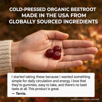 Rosabella Organic Beetroot Capsules (1300mg) for Blood Flow & Heart Health